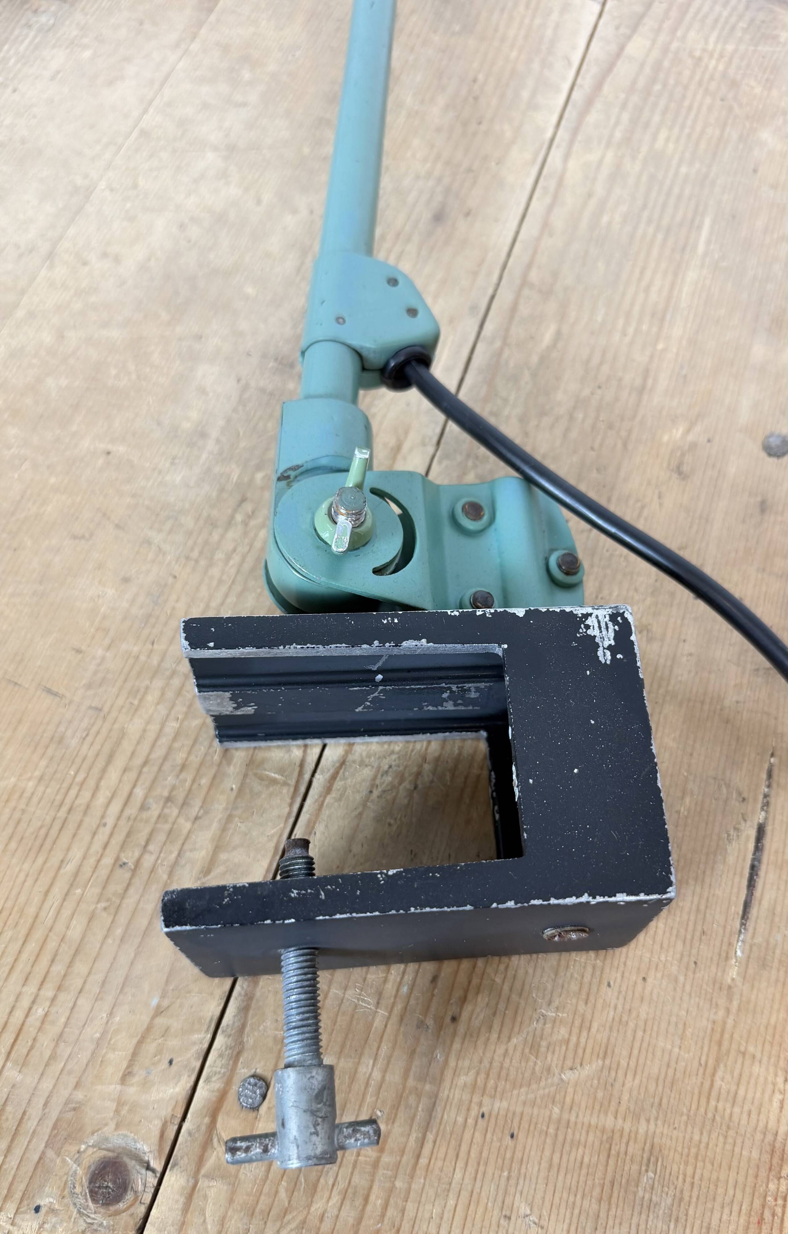 Green Industrial Workshop Desk Lamp by Curt Fischer for Midgard, 1950s