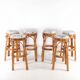 Set of 6 rattan stools