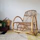 Rocking-chair ancien en rotin