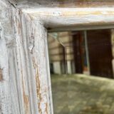 Large white patinated mirror