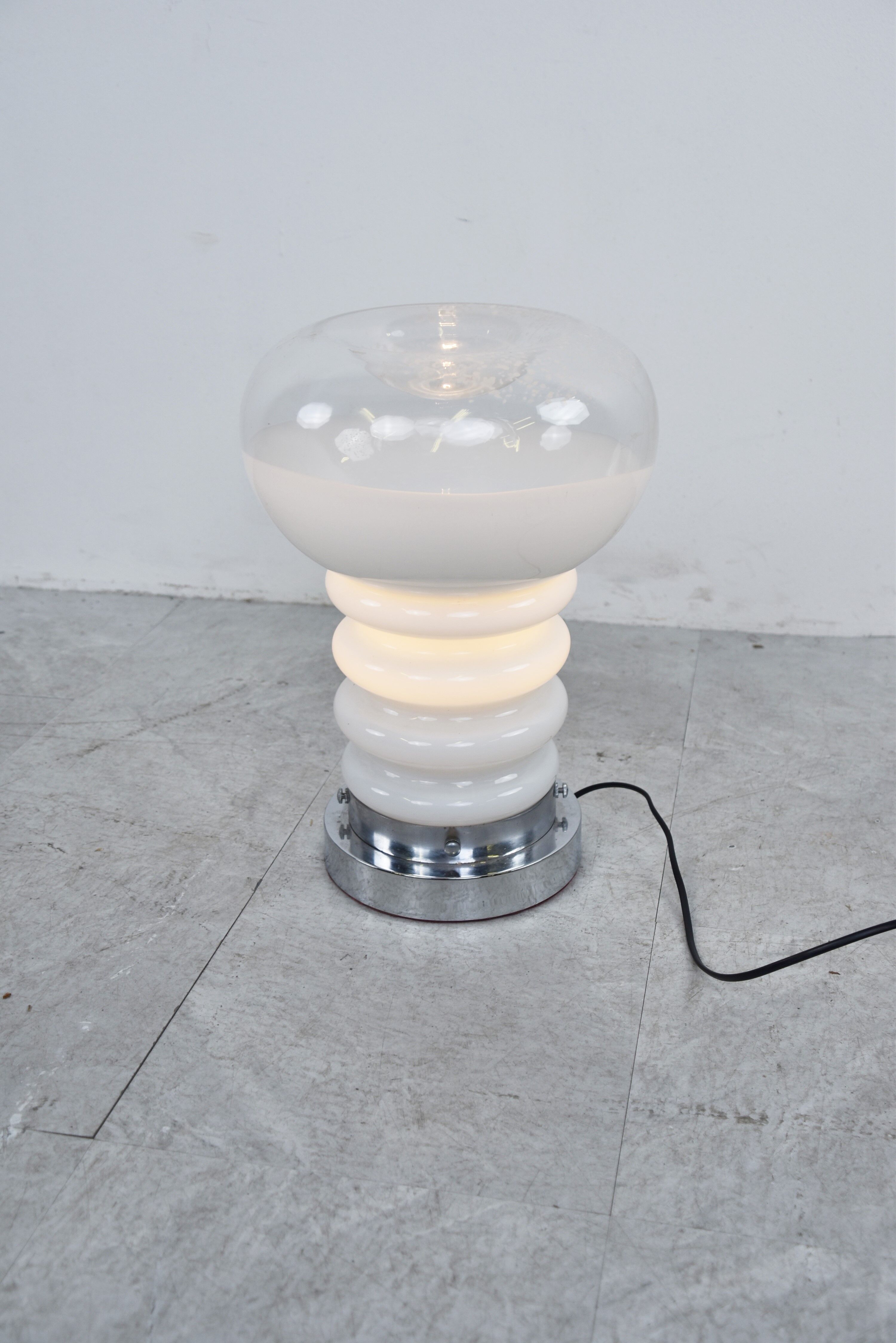 Vintage murano glass table lamp by Carlo Nason, 1970s