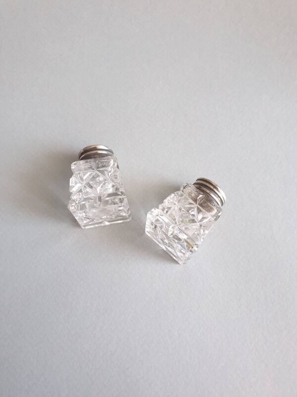 Paire de salière saleron XXe design scandinave Norvège