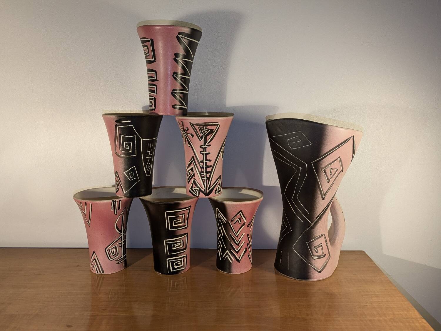 Vintage Vallauris Orangeade Set Signed, 1950-1960