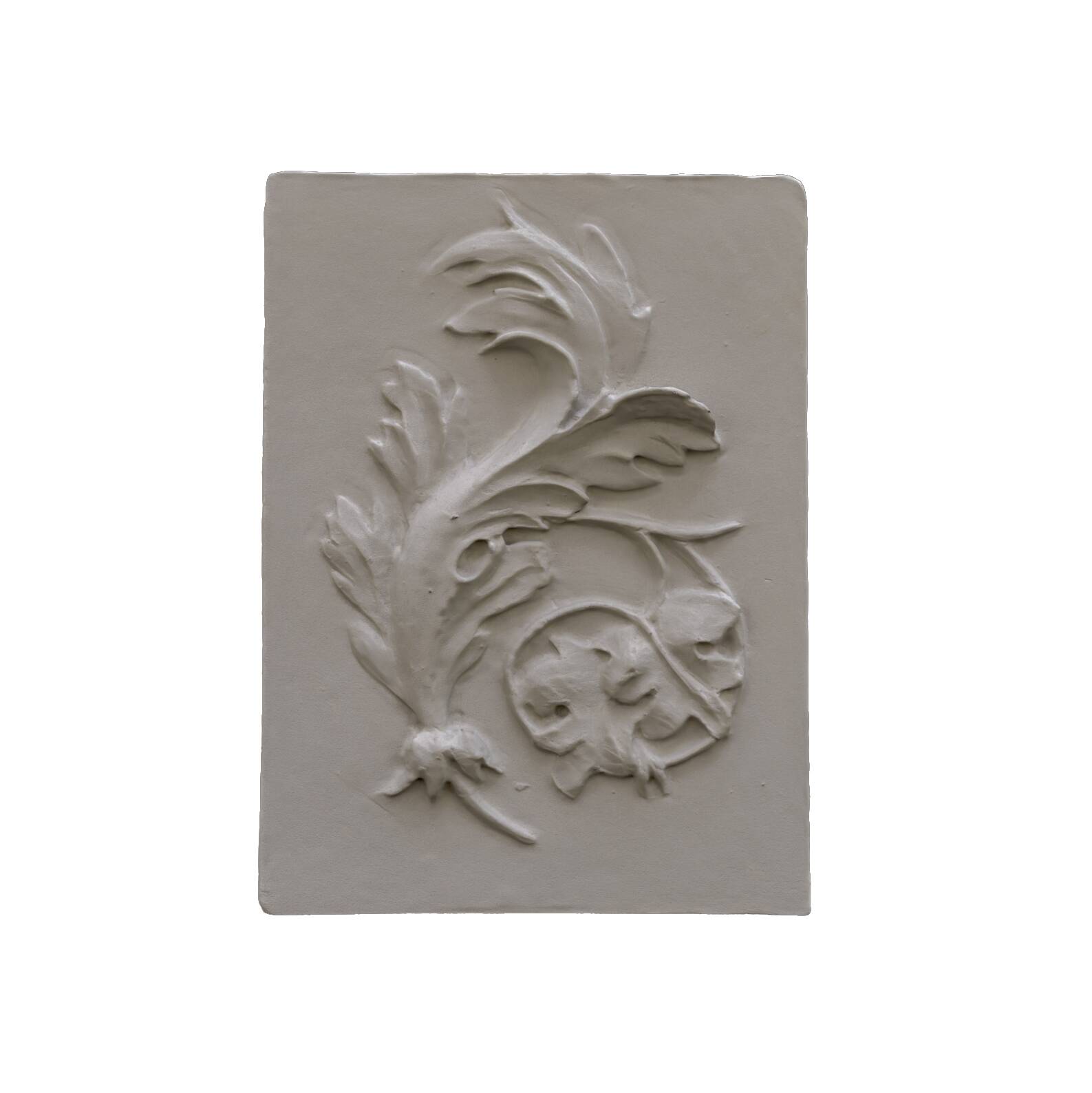 Plaster bas-relief of acanthus leaf – baroque/classical style