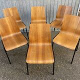 6 chairs Design Drabert Germany 1970 Scandinavian vintage
