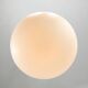 Large mid-century italian opaline & brass sphere pendant lamp