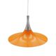 Danish pendant lamp 1960s with orange metal shade