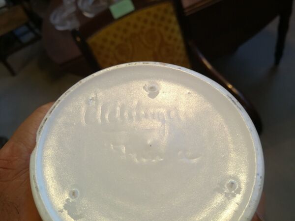 Pichet à orangeade Elchinger  blanc et vert céramique Axe