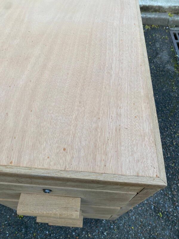 Bureau administratif extensible rénové en chêne du XIXème 130cm
