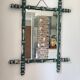 Miroir ancien en bois formant bambou