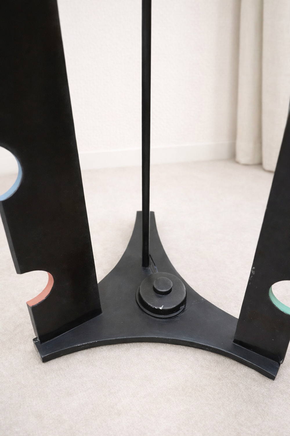 Postmodern Memphis floor lamp, circa 1980.