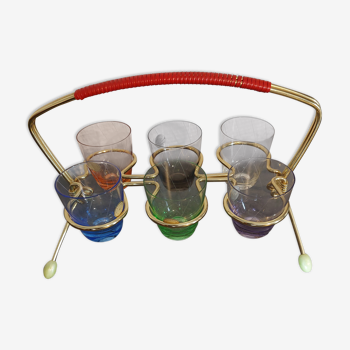 Basket of 6 digestive glasses