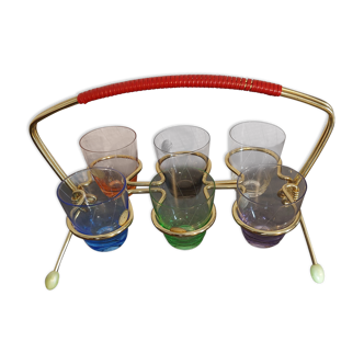 Basket of 6 digestive glasses