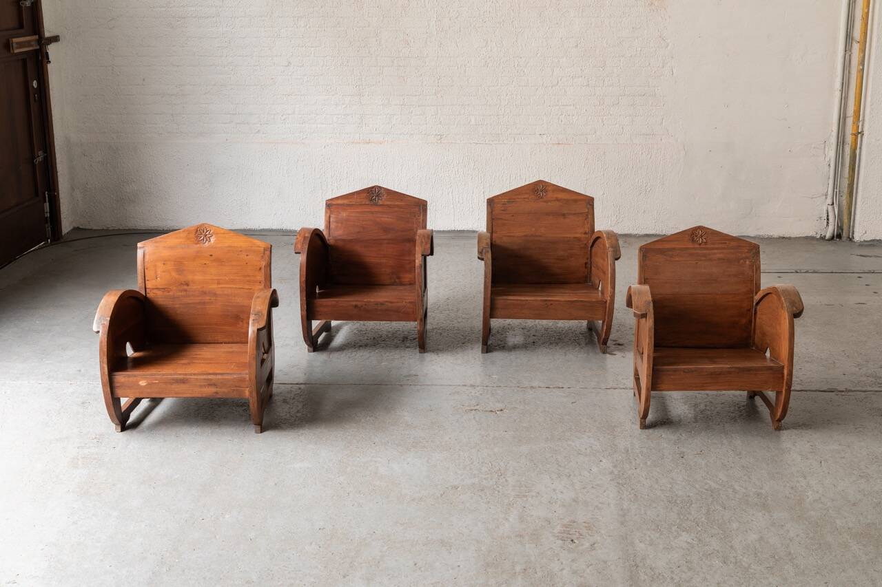 Fireside chairs, Italy, 1960's