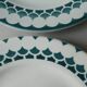 6 flat plates Digoin Sarreguemines France, décor Europe, years 30-40