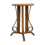 Bamboo and rattan pedestal table