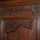 Antique Carved Wardrobe Dated 1844 with Shaped Panels