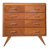 Vintage chest of drawers with compass feet, old furniture
