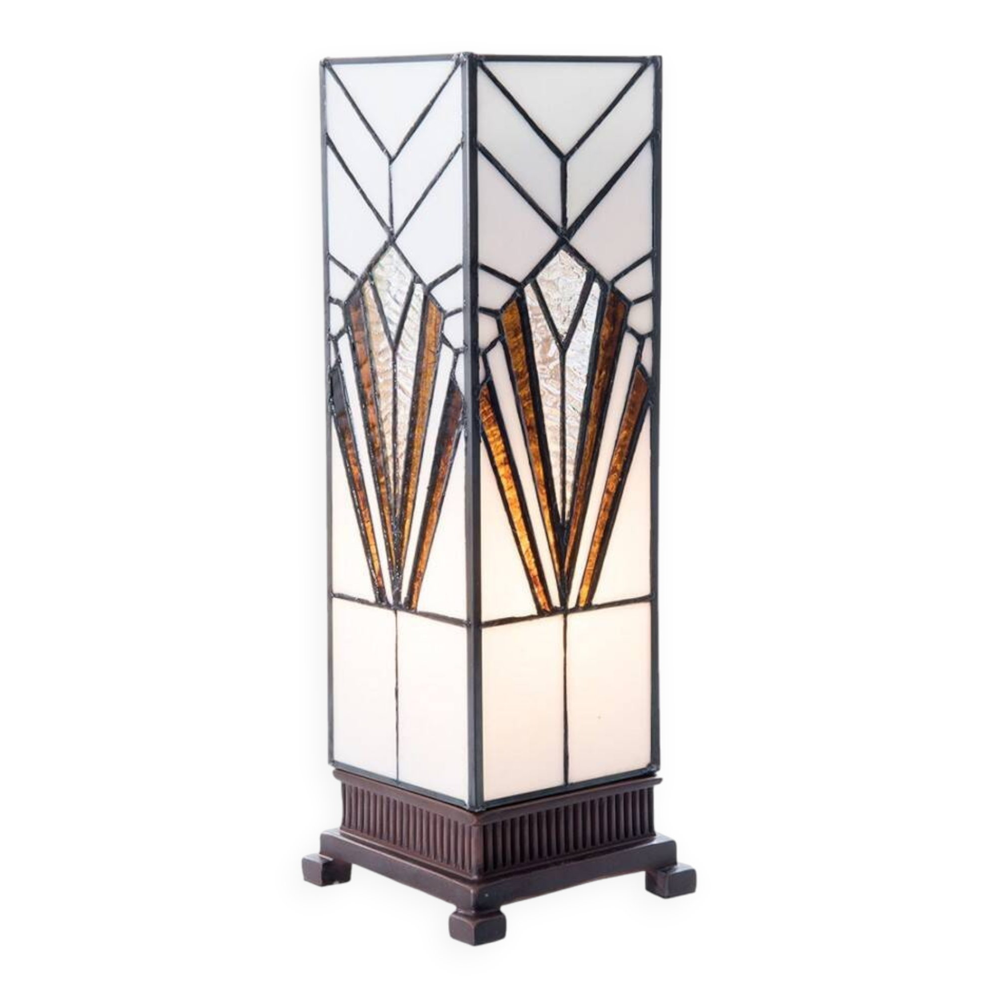 Square Tiffany Art Deco lamp