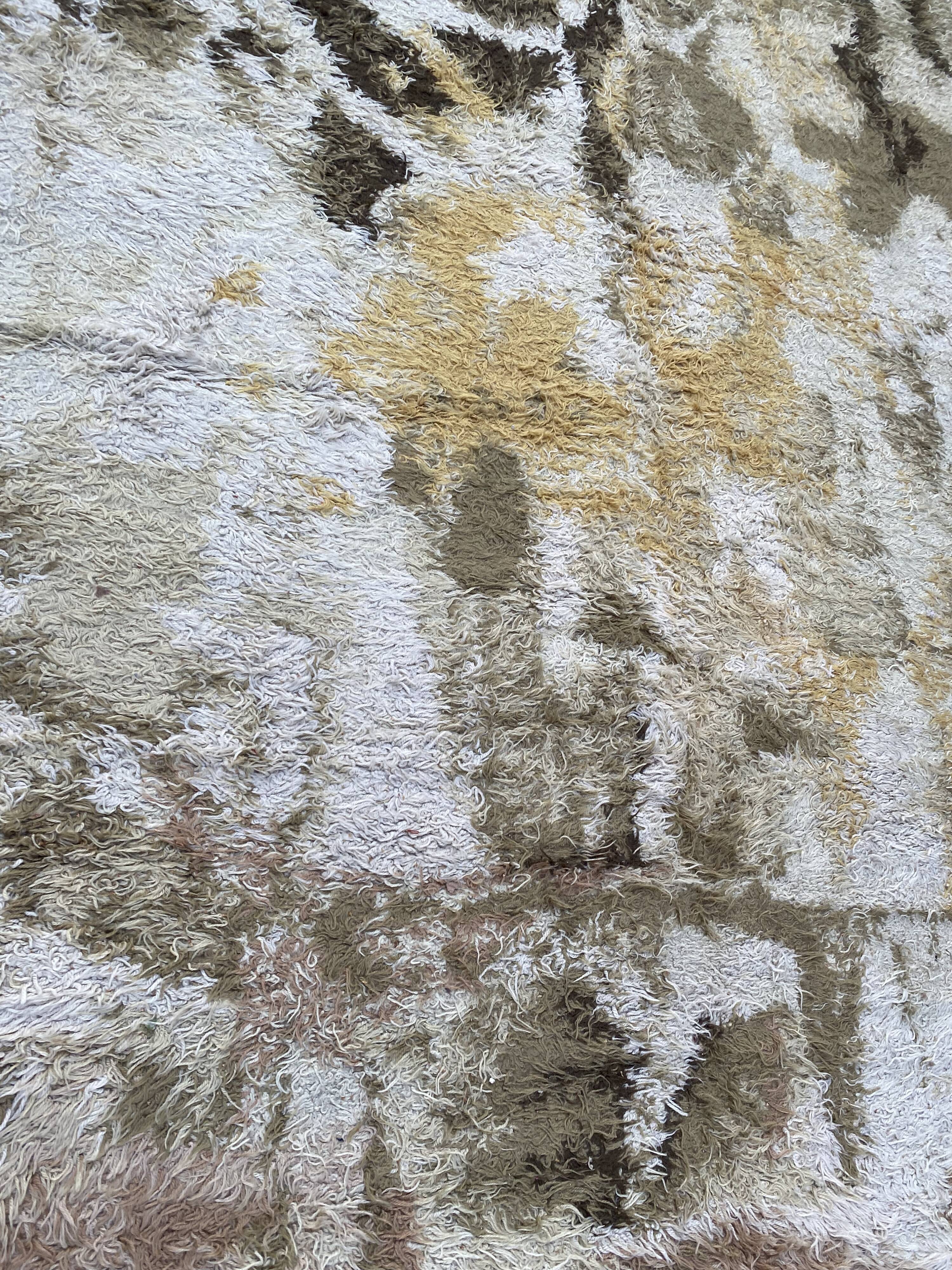 Nice big Scandinavian vintage carpet abstract designs 200x300 cm