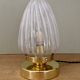 Vintage art deco globe table lamp in milky glass