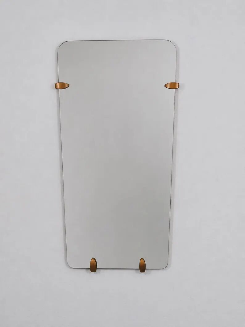 Large Trapezoidal Mid-Century Full-Length Wall Mirror, Vienna, Austria, 1950s