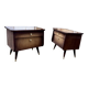 Pair of bedside tables, end of vintage sofa, old 1950