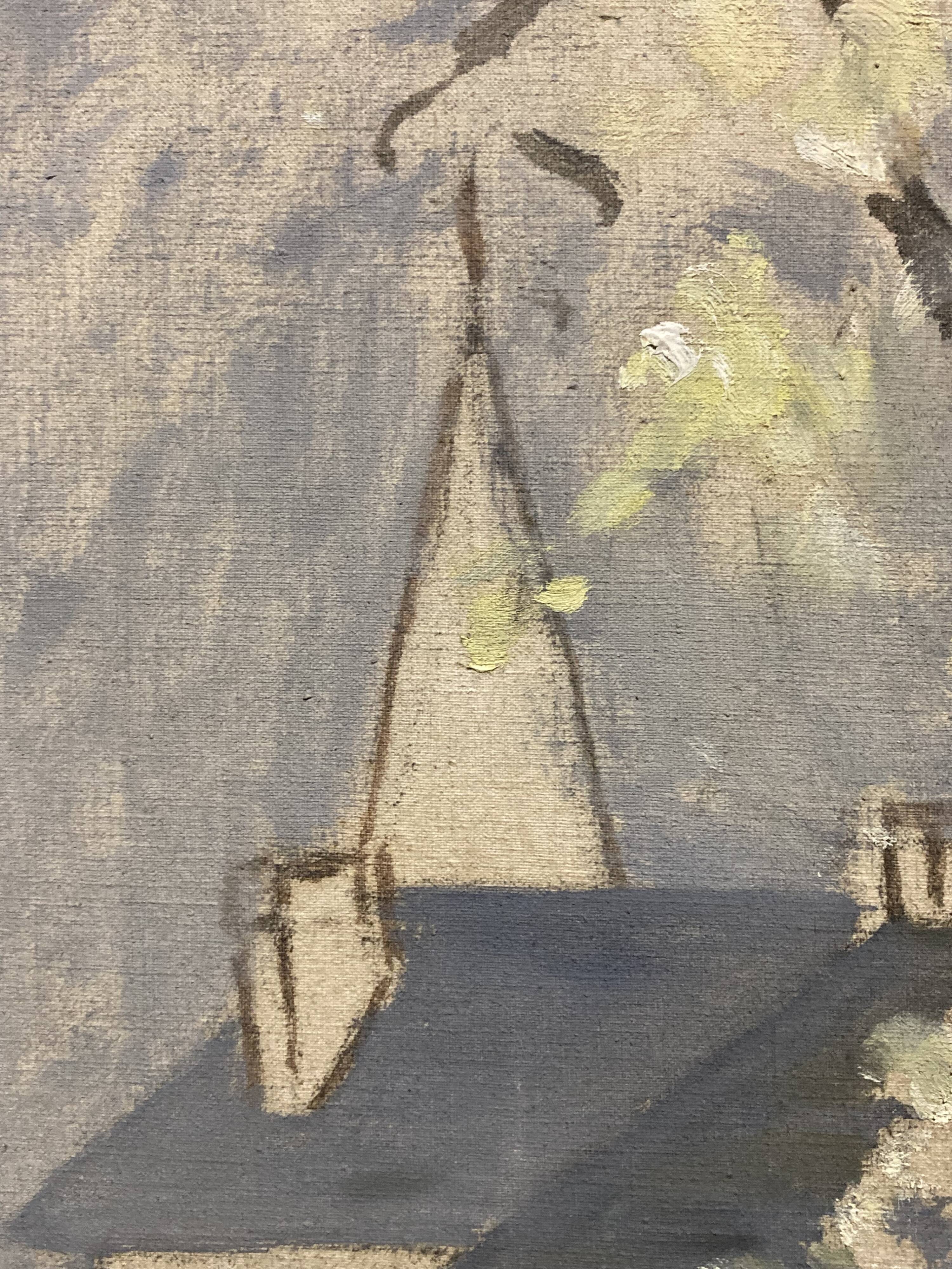 Marthe orant (1874-1957), spring, oil on canvas