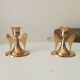 Pair of vintage winged candlesticks from the 60s/70s