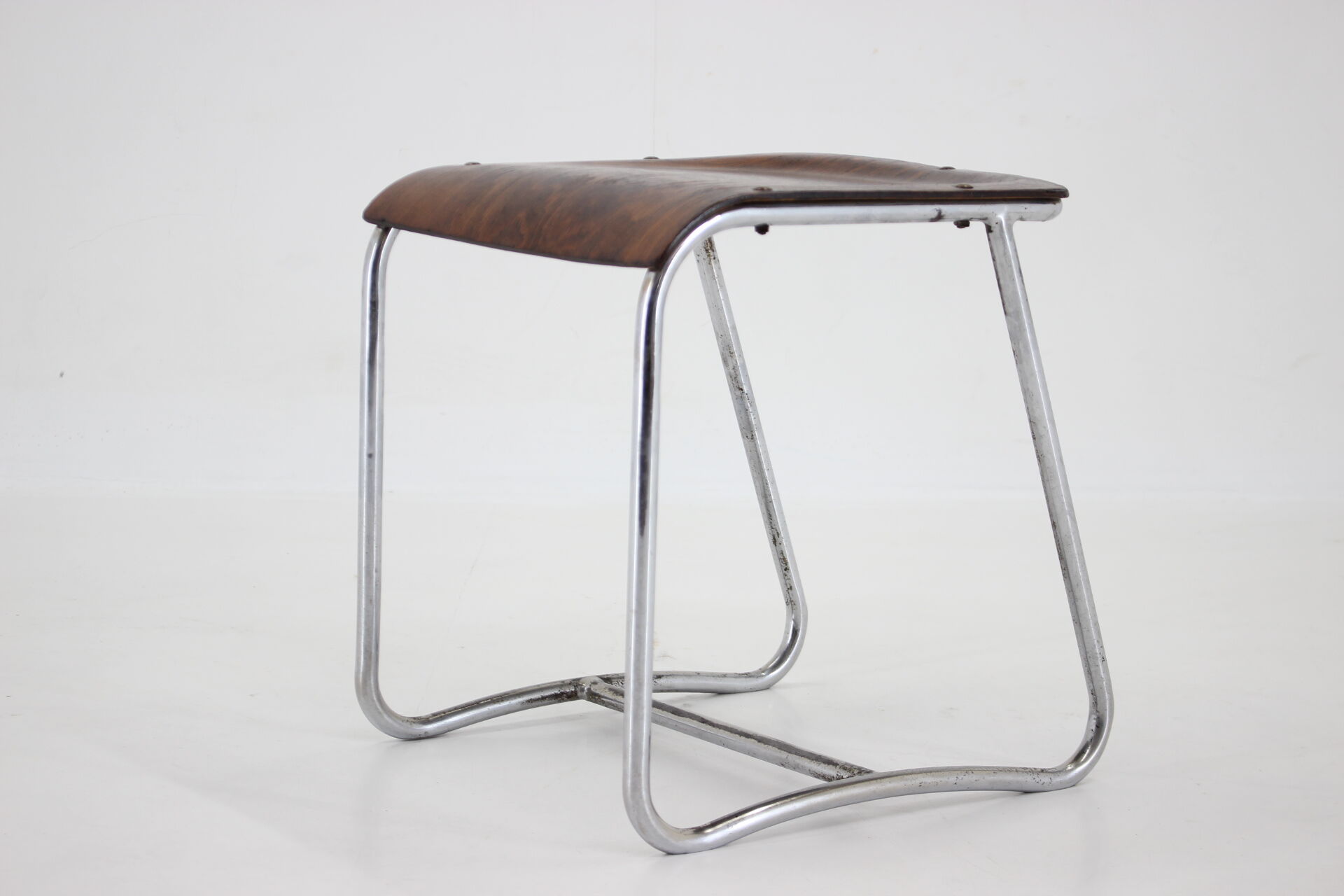 1930s chrome bauhaus stool ,czechoslovakia
