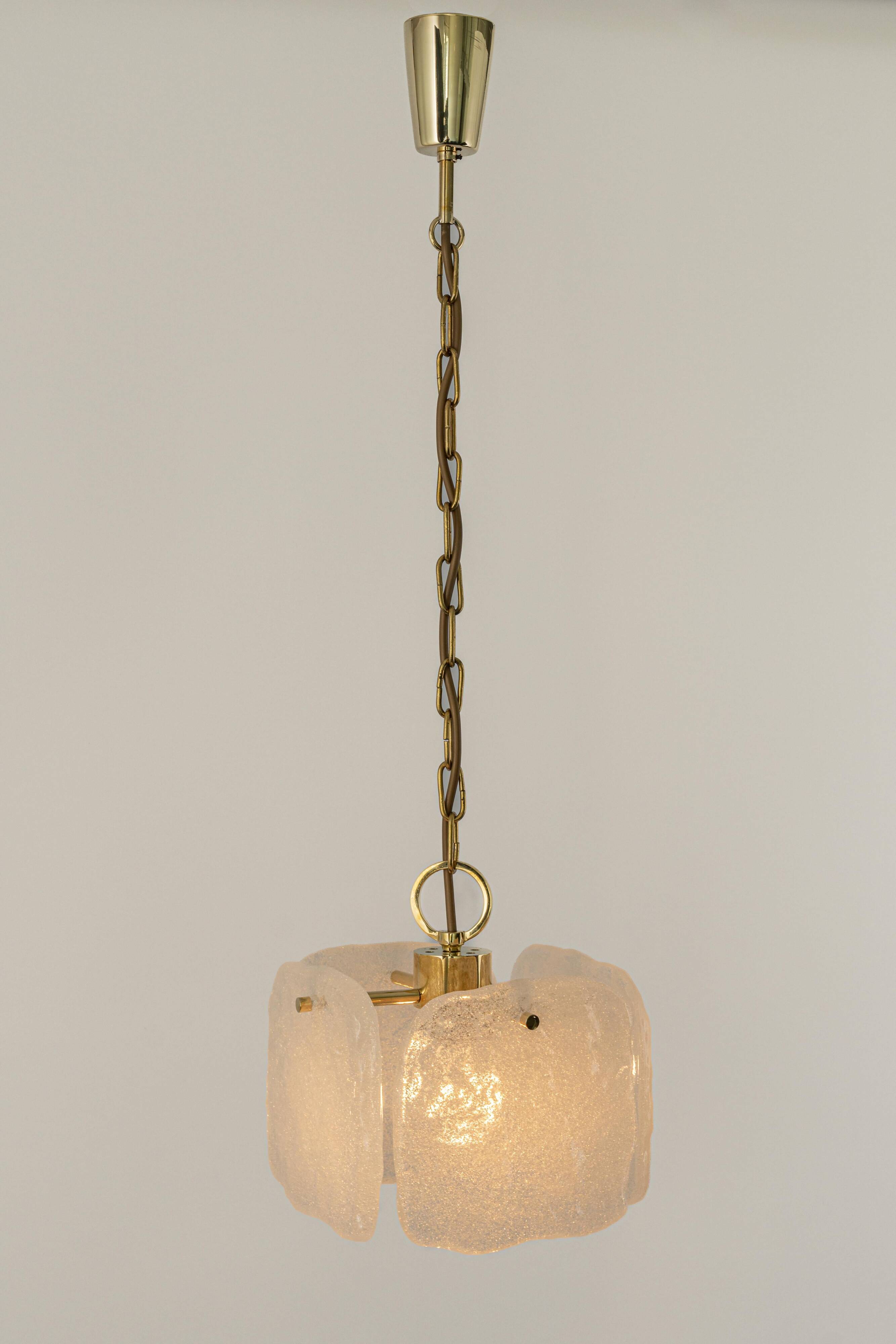 1 of 3 Small Murano glass pendant by Kalmar, Germany, 1960s