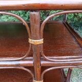 Bamboo and wicker shelf