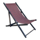 Folding deck chair WOOD and CANVAS Vintage