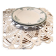Set of 2 Sarreguemines 4003 plates with green arabesques and flowers