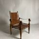 Leather safari armchair by Wilhelm Kienzle for Wohnbedarf, 1950s