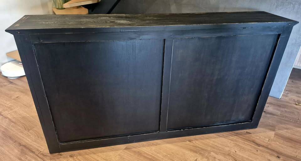 Grand buffet/Patinated black sideboard reinterpreted by Bois de Kan'ell