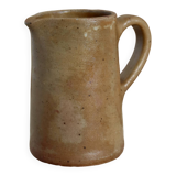 Vintage rustic speckled stoneware milk jug