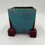 Square art deco pot cover of Thulin pottery