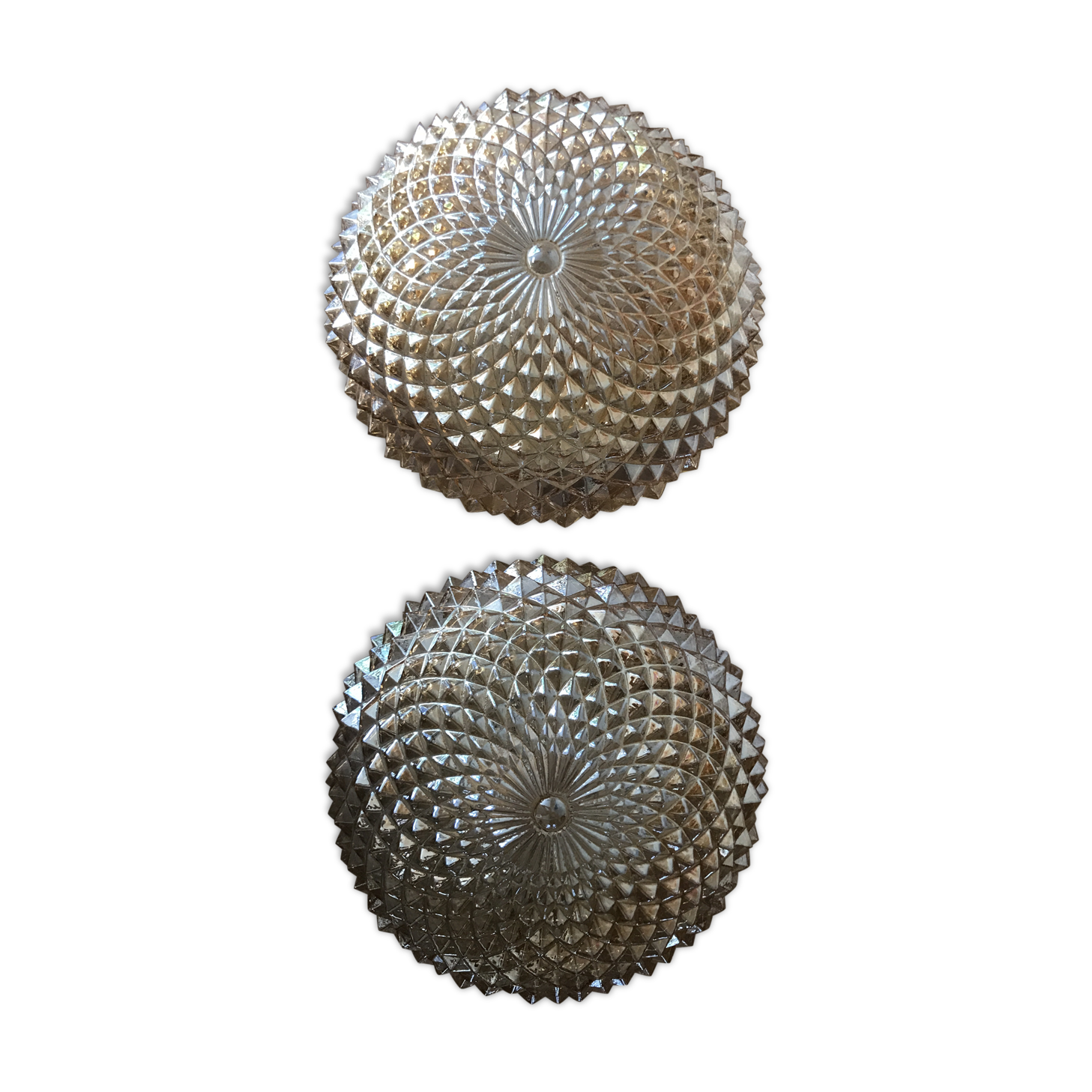 Pair of ceiling lamps