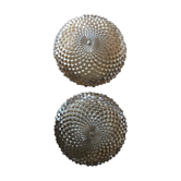 Paire de plafonniers en verre doré vintage