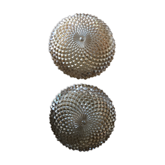 Pair of ceiling lamps