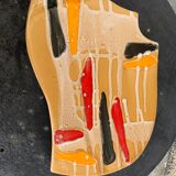 Flat, fruit cup design and vintage glazed ceramic
