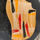 Flat, fruit cup design and vintage glazed ceramic