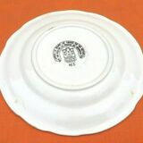Plate " rebus " Faience of Gien After the soup a glass of wine removes a shield from the...