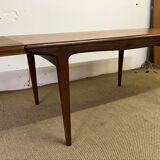 Scandinavian style teak table with extensions