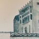 Watercolor painting "Twilight in Venice at the Cipriani", signed