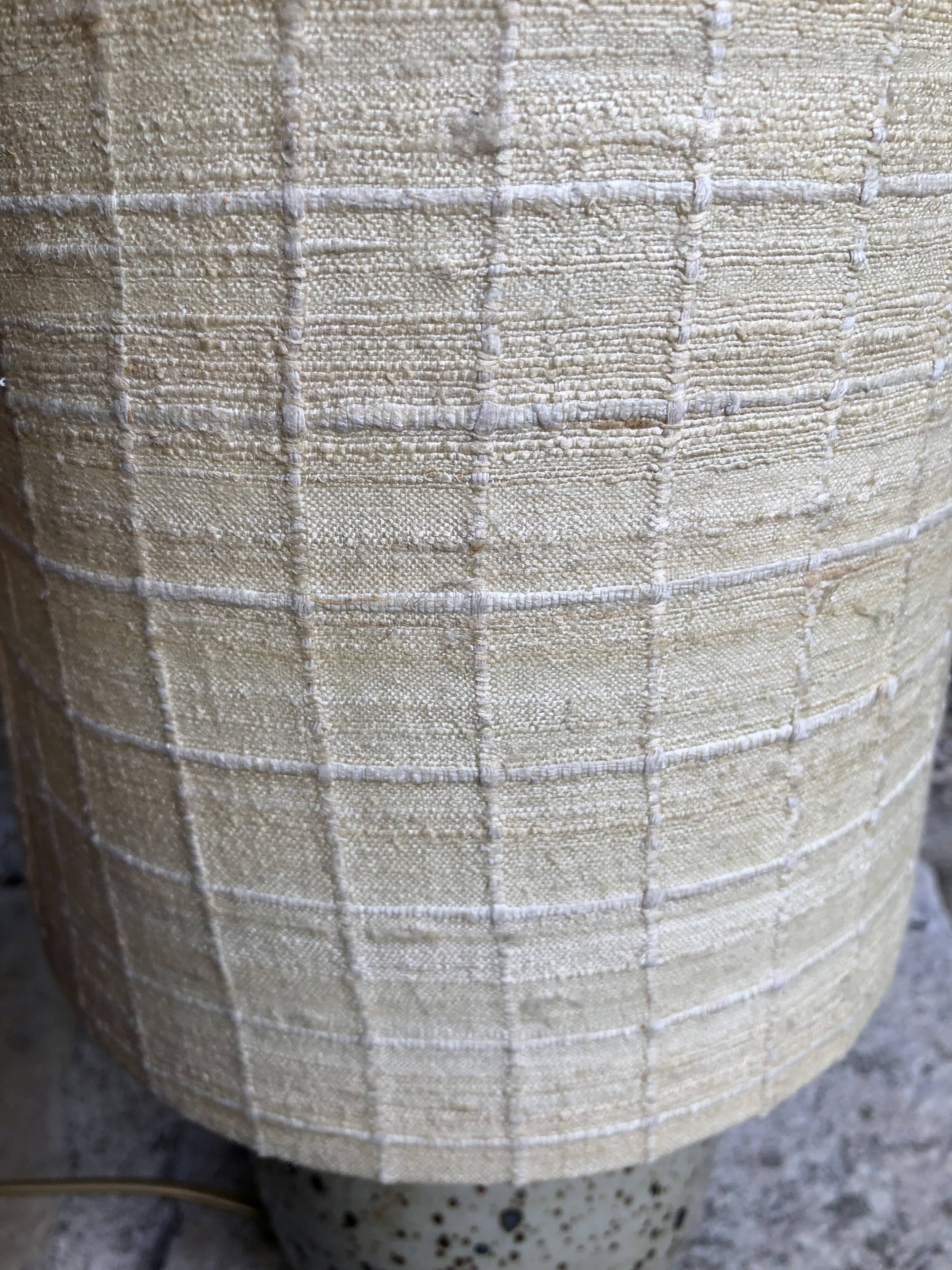 Ceramic table lamp and fabrics