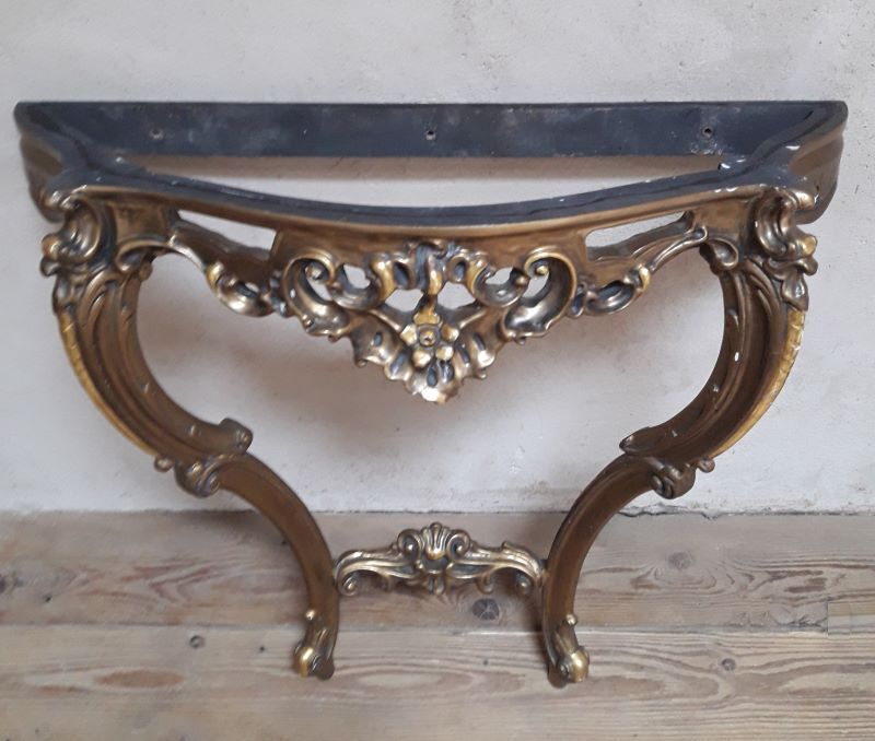 Gilded wooden console marble Louis XV style