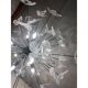 Contemporary White Butterfly Murano Glass Sputnik Chandelier