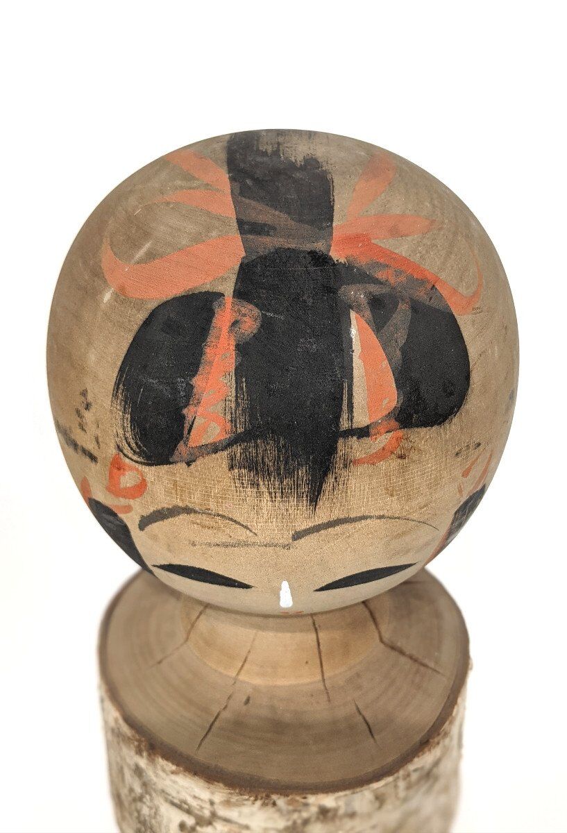 Kokeshi - omiyage "souvenir" - décor mount fuji - japan 1950-60